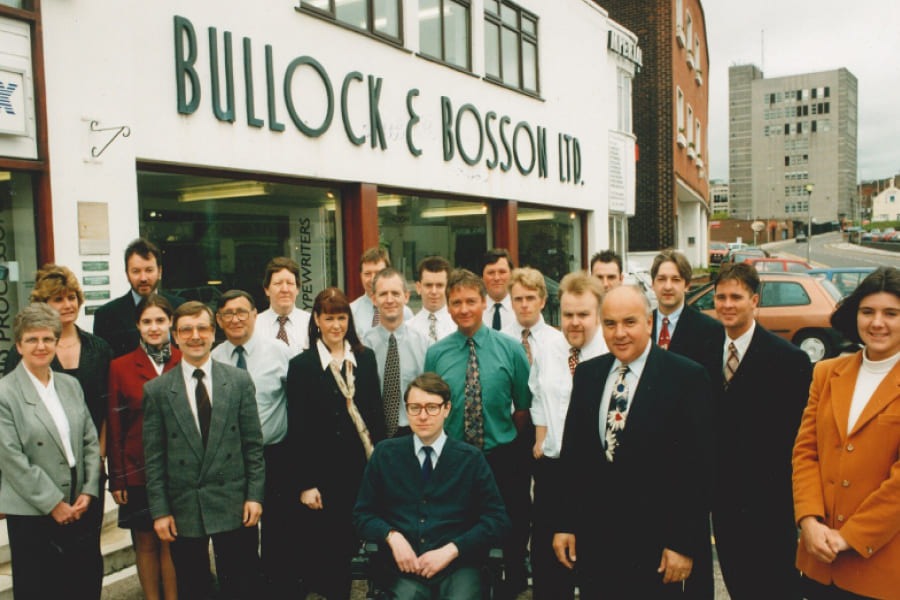 bullockandbosson staff picture outside of clough street hanley showroom
