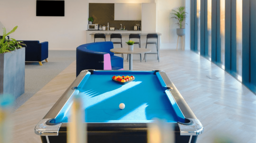 Office Breakout Areas with Pool Table Inspiration & Soft Seating Areas