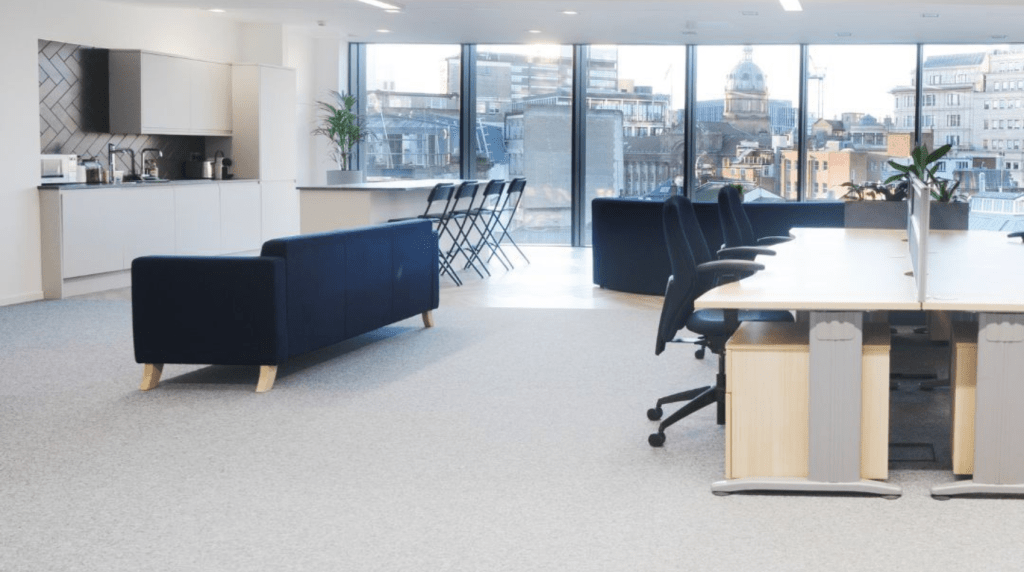 Soft Seating & Bench Desking & Office Chairs & Breakout Areas with Poseur High Table