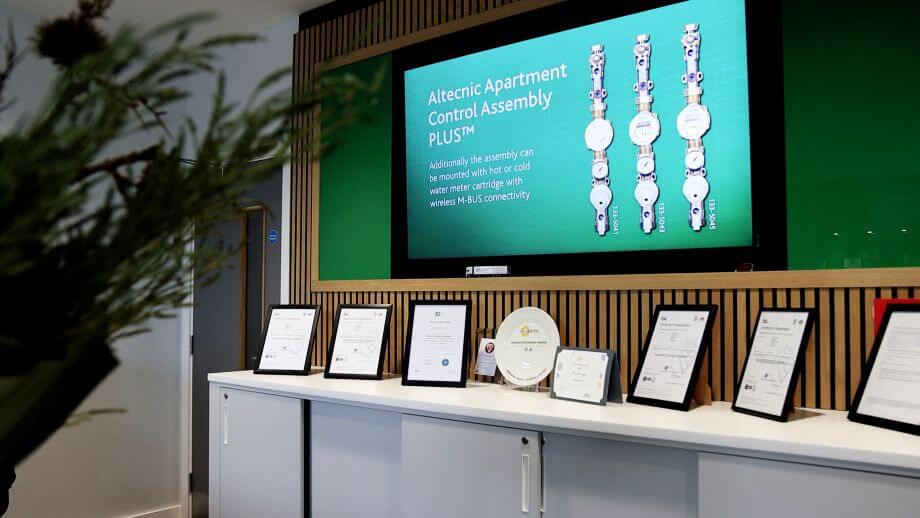 Custom joinery office furniture Stafford for Altecnic project